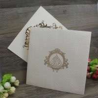 Ivory Embossing Invitation Foil Printing Wedding Card Greeting Card Customized 